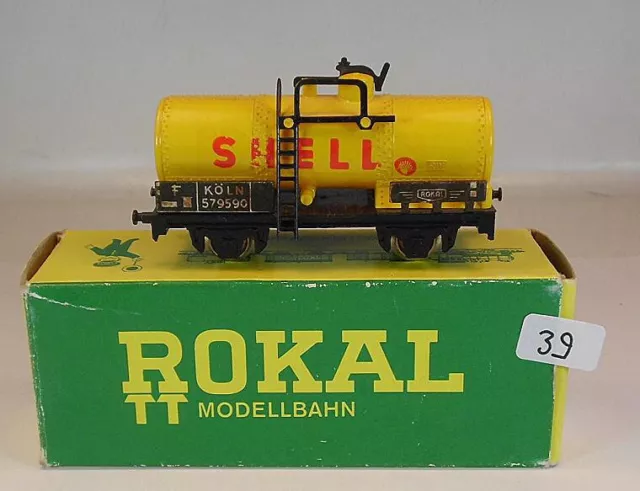 Rokal Spur TT 1/120 Nr. 00213 Kesselwagen SHELL 2-achsig der DB OVP #039