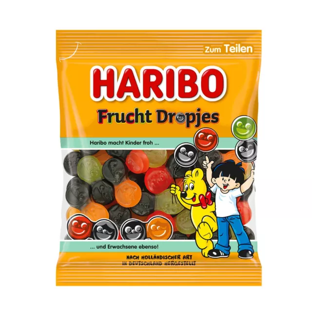 Haribo Frucht Dropjes Fruchtgummi mit herzhaftem Lakritz 160g