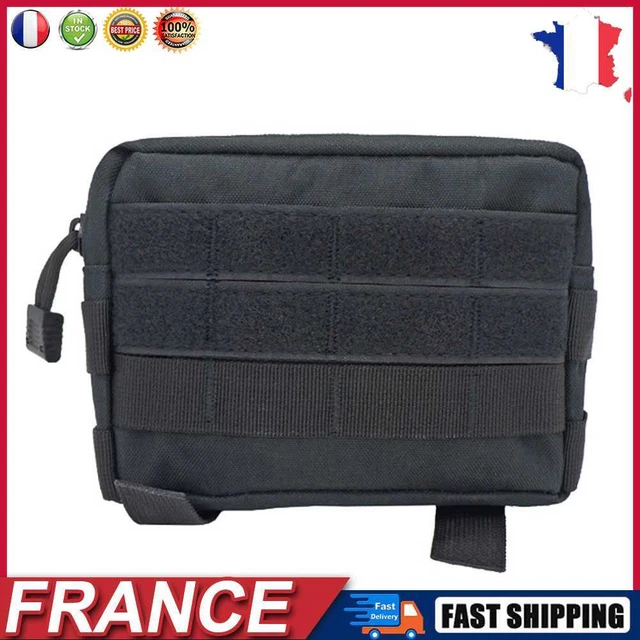Nylon Mini Molle Modular Utility Pouch Attachment Waist Phone Bag (Black) fr