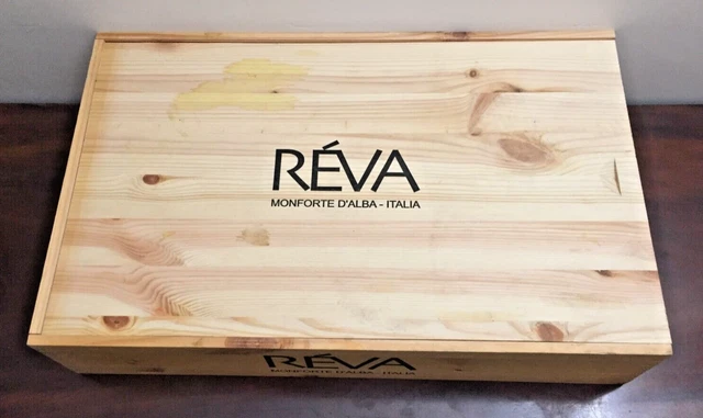 CAISSE EN BOIS Vide pour 6 bouteilles de vin siglée RÉVA MONFORTE D