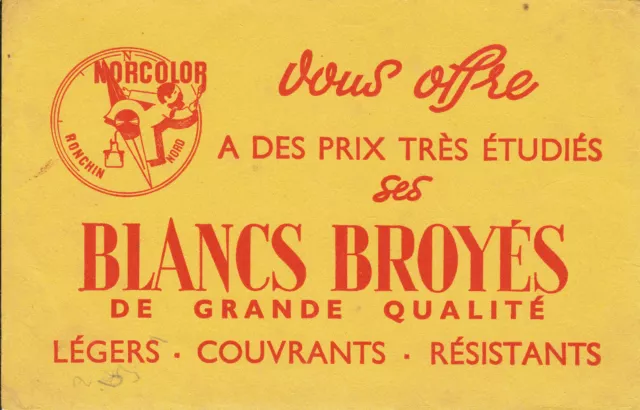 Buvard vintage  peinture Blancs Broyés