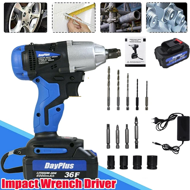 BRUSHLESS CORDLESS IMPACT Wrench Gun Electric Lug Nuts Driver/Drill