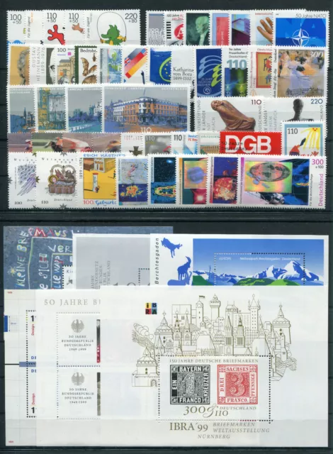 Bund Jahrgang 1999 postfrisch komplett mit allen Blöcken BRD Nr. 2027 - 2086 MNH