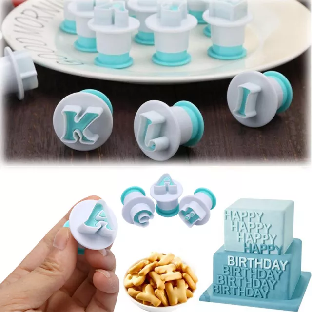 Cupcake Mold Cake Decorating Tools Alphabet Number Cookie Cutter Stamp Impr U m