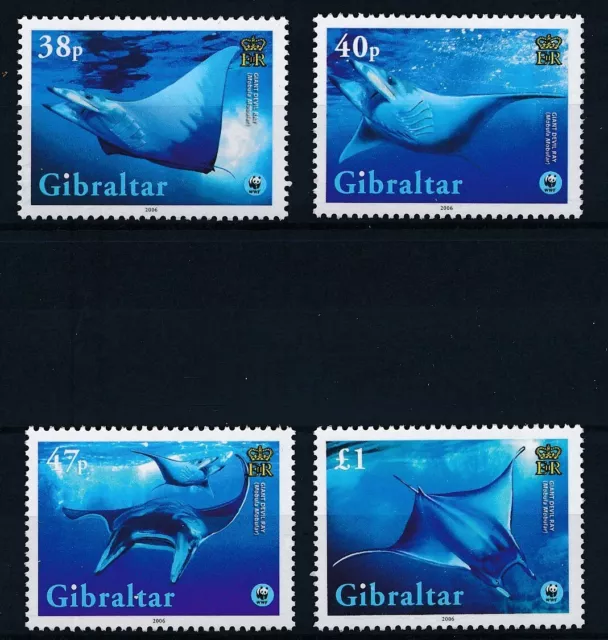 [BIN12050] Gibraltar 2006 WWF Marine Life good set of stamps very fine MNH