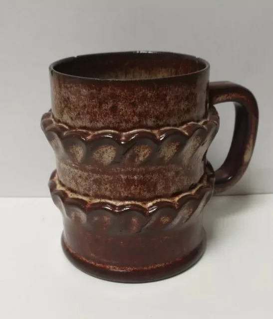 Ancienne Tasse mug gres ceramique poterie Accolay G b no puisaye la borne