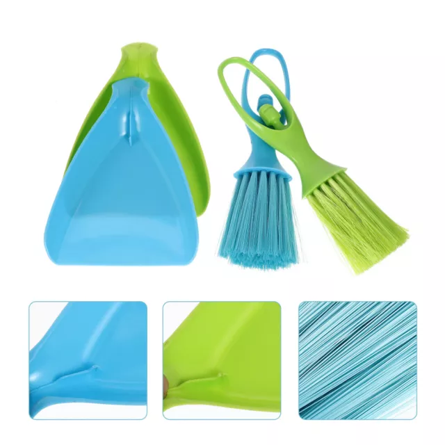 Hamster Dustpan Broom Set Small Cage Cleaning Tool for Reptile Chinchilla 2 Sets