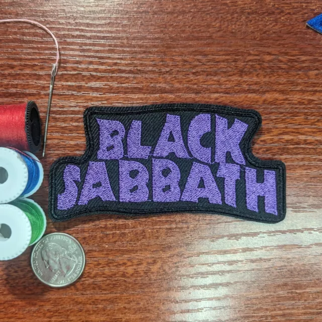 Black Sabbath Patch Heavy Metal Rock Band Ozzy Embroidered Iron On 4.25x2”