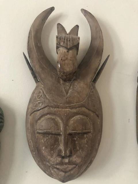 Antique Ethnic Mask Decorative Well carved Wooden Tribal Figure
