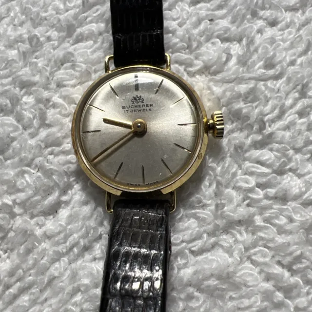 Bucherer 18K Gold Ladies Wrist Watch Mechanical Movement