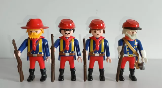 Playmobil Western Nordstaatler/Nordstaaten Soldat 4x CUSTOM TOP : ACW