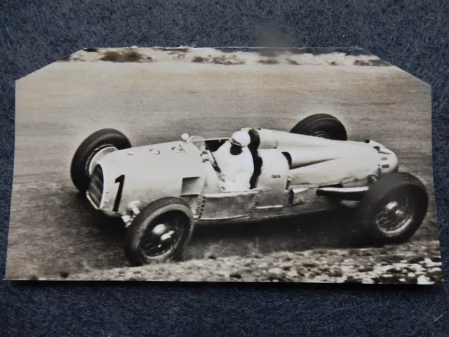 Postkartenausschnitt Auto Union Typ C mit Bernd Rosemeyer 1936 Nürburgring