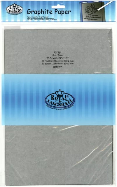 3er-Pack Royal & Langnickel (R) graues Transferpapier - 9"x13" 20/Stück RD207