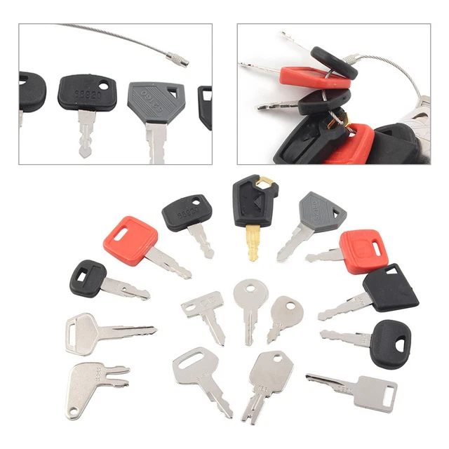 16 KEYS HEAVY Equipment Construction Ignition Key Set For Kubota For