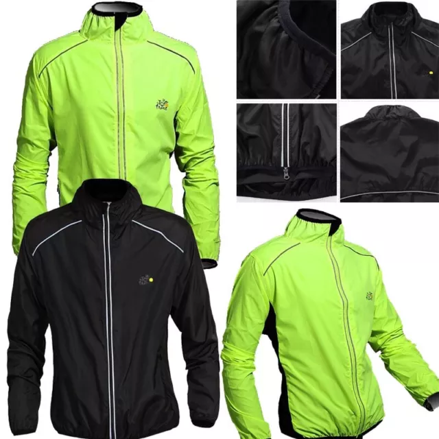 Mens Biking Cycling Jersey Wind Coat Rain Coat Windproof Bike Bicycle MTB Jacket