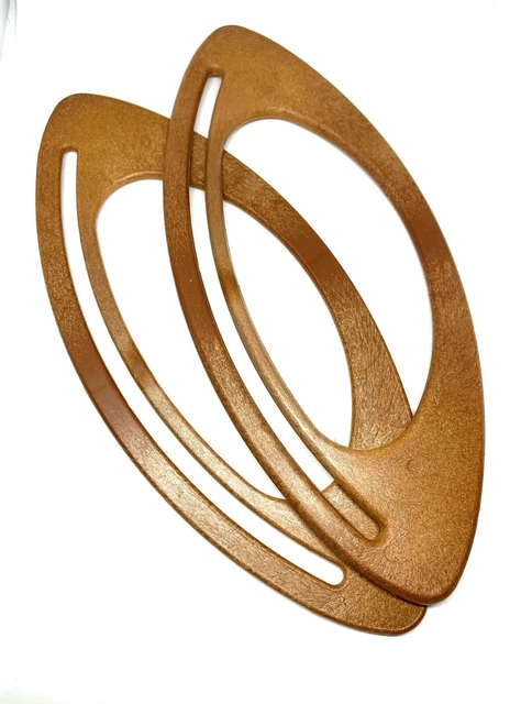 Handtasche Griffe Fischauge oval 24 cm x 11,5 cm Kunststoff 1 Paar Tasche Herstellung Zubehör