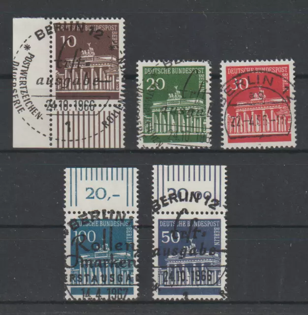 Berlin Mi. - Nr. 286 - 290  mit Ersttagssonderstempel ESST m/o Originalgummi