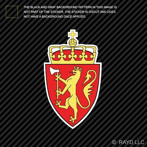 Norwegian Flag Sticker Decal - Vinyl Norway NOR NO Patriotic Emblem | Self-Adhesive For Cars, Laptops, Windows