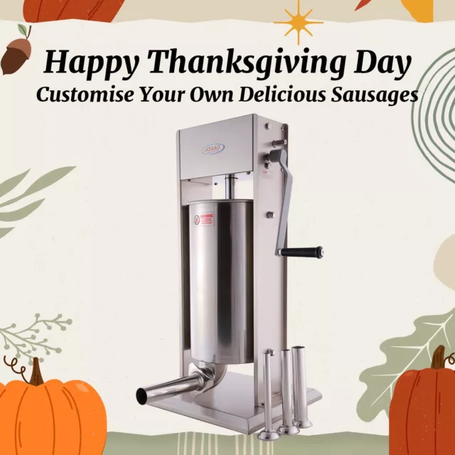 Hakka 7L 15LBS Sausage Stuffer Vertical Stainless Steel Meat Press Filler Maker