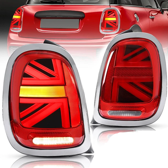Feux Arrière LED Union Jack Pour Mini Cooper F55 F56 F57 - Noir/clair, Neufs