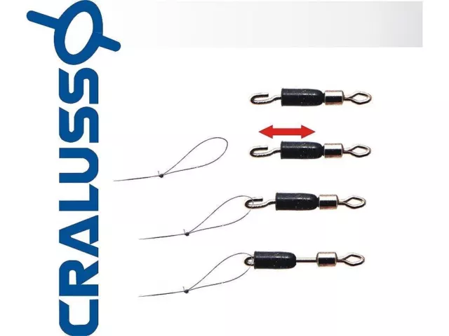 CRALUSSO MATCH ROLLING Quick Snap Swivels Fishing Terminal Tackle
