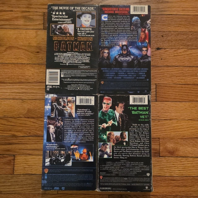 Click Forever WARNER HOME VIDEO Batman VHS Lot Batman/Returns/Forever/Robin Full ...
