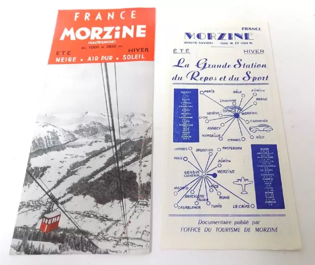 Vintage 50's-60's Brochure List of Hotels  Morzine France in French