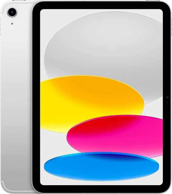 2022 Apple 10.9-inch iPad (Wi-Fi + Cellular, 64GB) - Silver (10th Generation)