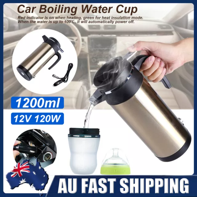 1200ML 12V Portable Car Water Kettle Heater Warmer Travel Camping Tea Coffee Jug