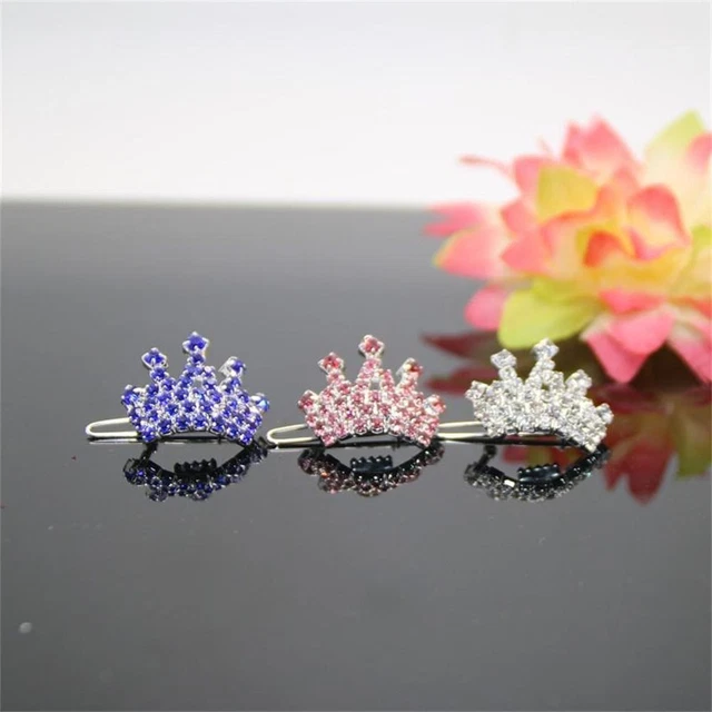 Arcos de metal estrás perro gato cachorro horquillas de metal barrette clips de pelo