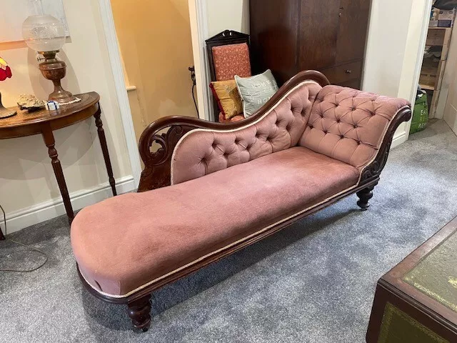 antique chaise longue Edwardian