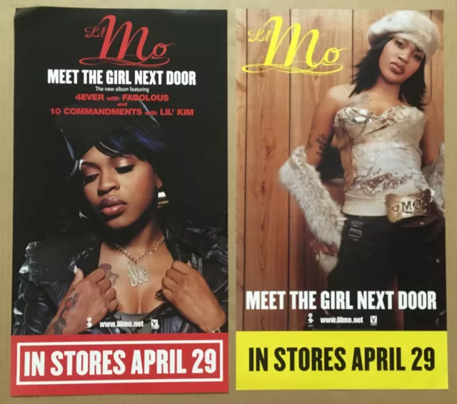 LIL MO Rare DOUBLE SIDED PROMO POSTER w/ DATE of  2003 CD 11x20 NEVER DISPLAYED