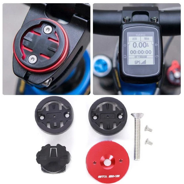 Support Potence Vélo Pour GPS Garmin/Bryton - Fixation Sécurisée - Alliage Aluminium - Noir