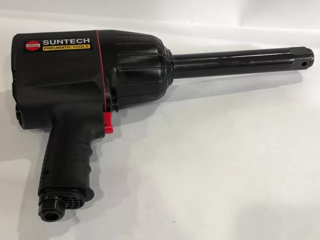 Suntech 1” Drive Pneumatic Air Impact Wrench 6” Extended Anvil Twin Hammer NEW