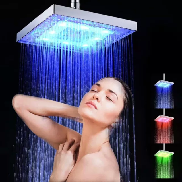 LED Shower Head Automatically Color-Changing Temperature Sensor Showerhead