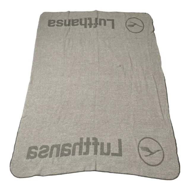 Vintage Lufthansa Airline Gray Cabin Blanket Travel Throw Vintage Lufthansa Airline Gray Cabin Blanket Travel Throw