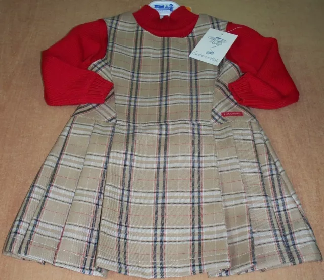 Completo Bambina Vestina Maglione Bimba Lupetto Maglia 100% Pura Lana Made Italy