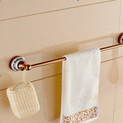 Rose Gold Copper Wall Mounted Bathroom Hardware Accessories Set Towel Rail Bar