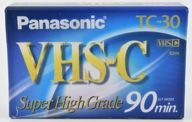 Videocasete compacto Panasonic VHS-C30 90 minutos totalmente nuevo sellado