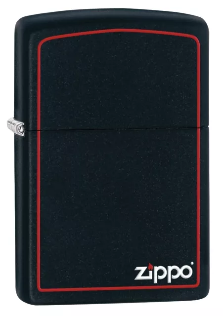 Zippo Classic Black and Red Windproof Pocket Lighter, 218ZB