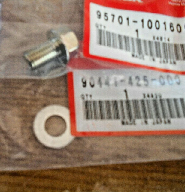 Honda Trx400Ex Trx400X 400Ex 400X Aluminum Oil Tank Drain Bolt & Washer 99-14