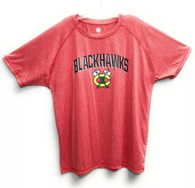 Knights Apparel NHL Chicago Blackhawks T-Shirt Mens XL (46-48) Heathered Red