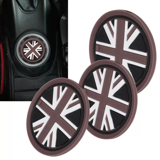 3X pour Mini R55 R56 R58 R59 Cup Holder Mat gobelet tapis GB Drapeau Union Jack