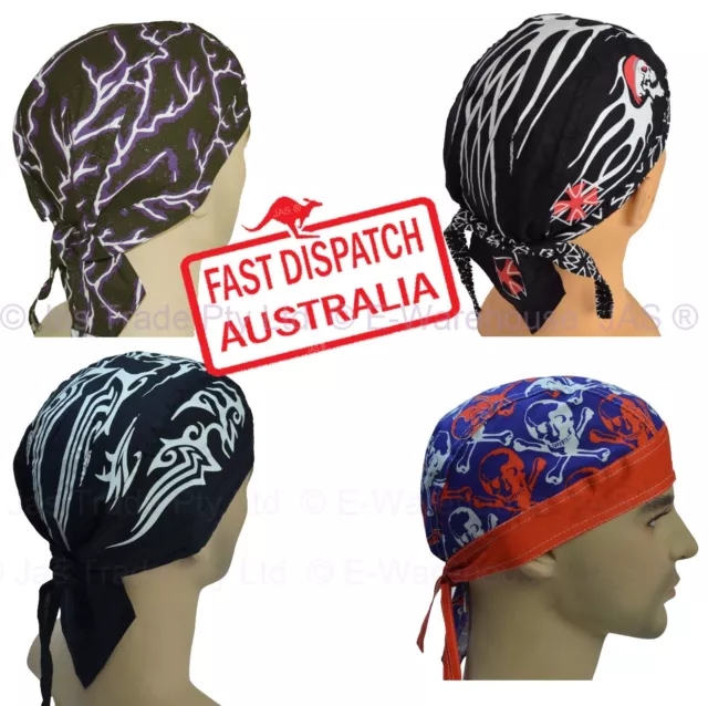 6 Pack Men's Durag Headwrap Waves Headscarf Bandana Doo Rag Long Tail  (Pink) 