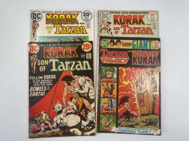 DC Comics Copper-Age Comic Book Lot (4) - Korak son of Tarzan