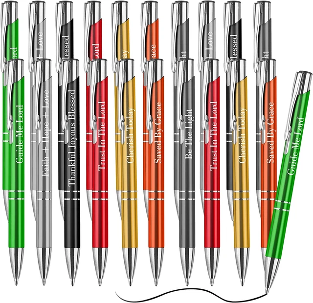 21 PCS Inspirational Ballpoint Pens Bible Verse Pen Motivational Quote Pens Coat