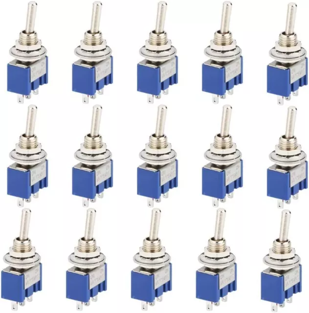 15 Pcs SPDT Mini Micro Toggle Switch, ON/Off 3 Pins 2 Position...