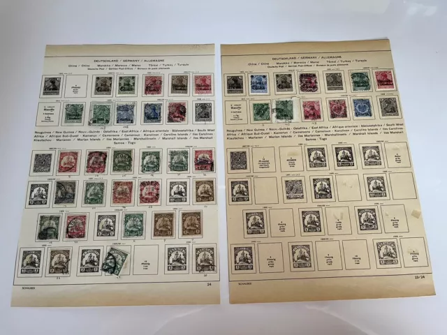 Alte Briefmarken Deutsches Reich - Kolonien - Sammlung - Konvolut - aus Nachlass