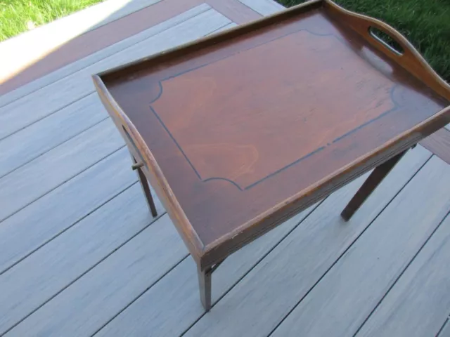 Roos Furniture 20” High Vintage Mid Century Foldaway Tray Table