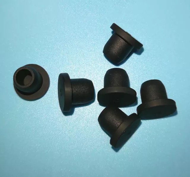 Hole Plug Silicone Blanking End Cap Tube Seal Plugs Solid / Hollow Black 9~19mm